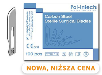Carbon Steel Sterile Surgical Blades #10 (100 pcs box) Polydent