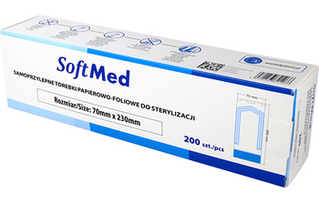 Torebki do sterylizacji (op. 200 szt.) 70mm x 230mm SoftMed