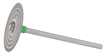 Spiroflex diamond separator disc with mandrel DFS Germany, green - coarse