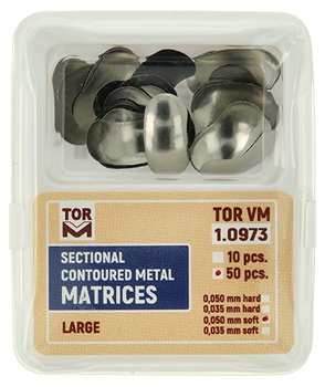 Sectional contoured metal matrices (50 pcs box) large 0.050mm soft - TOR VM