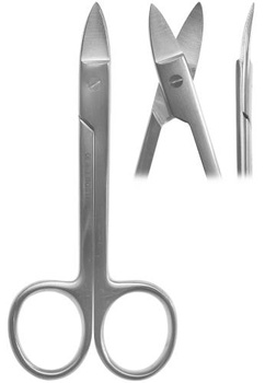 Crown scissors curved