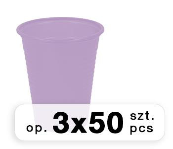 Kubeczki Polydent jednorazowe 180ml (op.3 x 50 szt.) wrzosowe