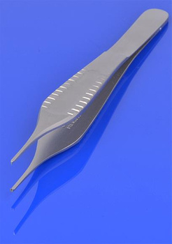 Tweezers 12,5 cm, Adson-Takasego type, curved handle, CP-70