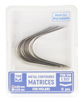 Metal contoured matrices for molars (30 pcs.) (1.510+) - TOR VM
