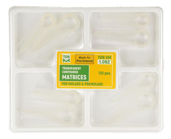 Transparent contoured matrices for premolars and molars, 120 pcs set (1.092) - TOR VM