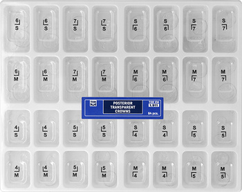 Anterior Transparent Crowns set, 64 pcs/box (1.911)