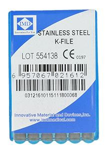 Stainless steel endo files (6 pcs box) length 25 mm K-File 8