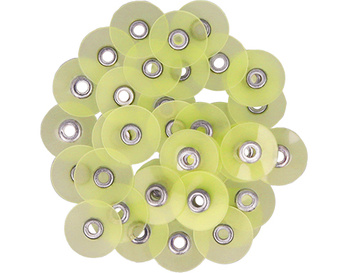 Polishing discs for S-Flex mandrel (40 pcs box) 12 mm yellow fine - TOR VM