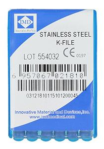Stainless steel endo files (6 pcs box) length 25 mm K-File 30