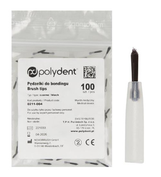 Bonding brush tips (100 pcs package) black