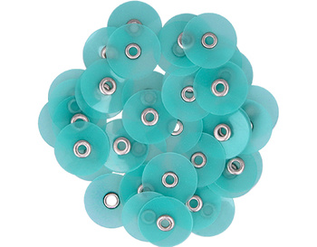 Polishing discs for S-Flex mandrel (40 pcs box) 14 mm green medium - TOR VM