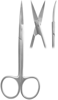 Iris gum scissors curved