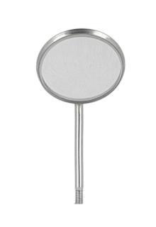 Mouth mirrors plain rhodium front surface size 6 (26mm) - 12 pcs box