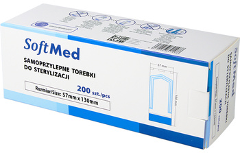 Torebki do sterylizacji (op. 200 szt.) 57mm x 130mm SoftMed