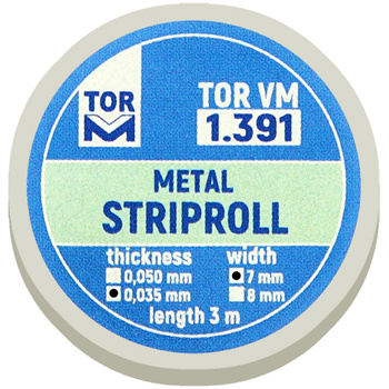 Paski metalowe do formówki - 0,035 mm, szer. 7 mm, dł. 3 m. (1.391)