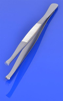 Tweezers 15 cm, 3x4, sided, adaptive, PR-168