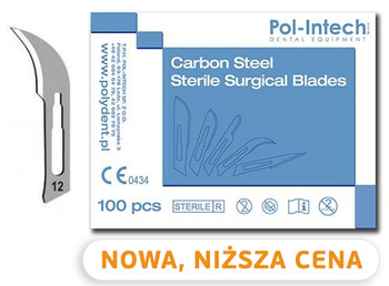 Carbon Steel Sterile Surgical Blades #12 (100 pcs box) Polydent