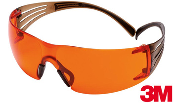 Safety goggles/glasses 3M UV 100% orange