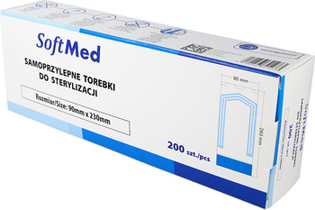 Torebki do sterylizacji (op. 200 szt.) 90mm x 230mm SoftMed