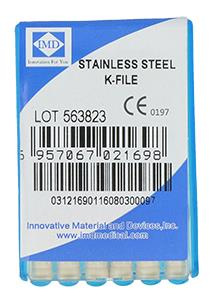 Stainless steel endo files (6 pcs box) length 25 mm K-File 15
