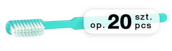 Toothbrushes with paste dose - turquoise (20 pcs.)