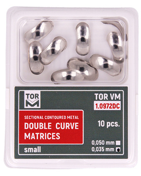 Formówki sekcyjne podwójnie profilowane (op. 10 szt.) małe - 0.035mm hard (1.0972DC) - TOR VM