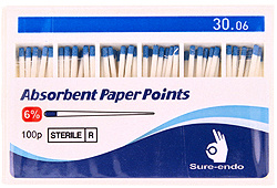 Absorbent paper points Sure-Endo Greater Taper 0.04 - 4% | 0.06 - 6% | (100 pcs box) 30/06