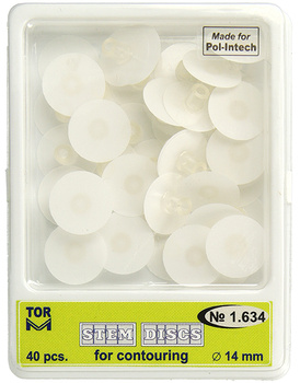 Dyski polerujące z trzonkiem (op.40 szt.) 14 mm - białe superfine (1.634)