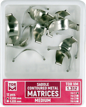 Saddle Contoured Metal Matrices (12 pcs box) medium (1) - 0,050mm - TOR VM