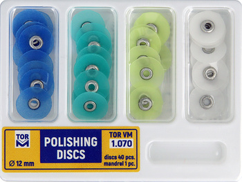 Polishing discs assortment (40pcs box) 12 mm - TOR VM