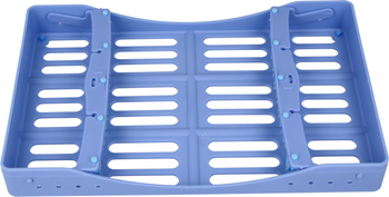 Instrument sterilization cassette - 10 slots - blue