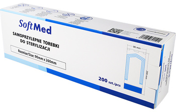 Torebki do sterylizacji (op. 200 szt.) 90mm x 260mm SoftMed