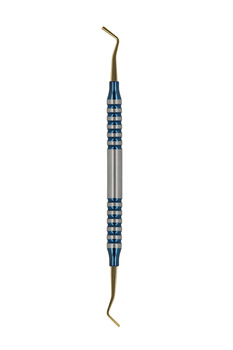 Plugger / burnisher TiN with titanium nitride coating light hollow blue handle UW-1