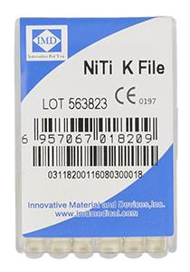 NiTi endo files (6 pcs box) length 25 mm K-File 15