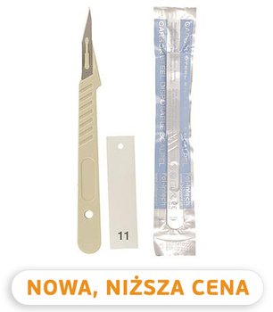 Jednorazowy skalpel op. 10 szt. (ostrze nr 11 na uchwycie) Polydent