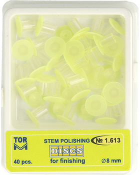 Stem discs (40 pcs box) 8 mm yellow fine  - TOR VM