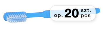 Toothbrushes with paste dose - blue (20 pcs.)