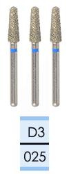 Diamond burs for FG handpiece swiss type D3 (3 pcs.)