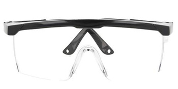 Safety goggles/glasses UV 100% with frame adjustment transparent