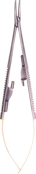 Igłotrzymacz mikrochirurgiczny Castroviejo TC, wygięty 14 cm