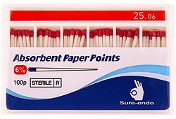 Sączki papierowe Sure-Endo Greater Taper 0.04-4% , 0.06-6% , (op. 100 szt.) 25/06