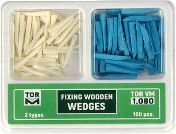 Fixing wooden wedges (100 pcs box), 14mm thin/short | medium/short - TOR VM
