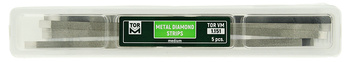 Diamond metal polishing stips with serration (5 pcs package) - medium (1.151) - TOR VM