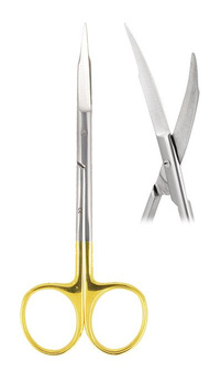 Nożyczki Goldman-Fox TC z wkładką z węglika spiekanego Super-Cut (wygięte)