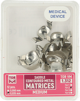 Saddle Contoured Metal Matrices (12 pcs box) medium (2) - 0.035mm - TOR VM