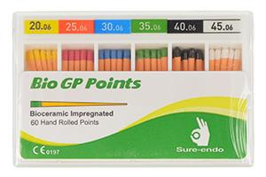 BIO Gutta percha points Sure-Endo 0.06 - 6% (60 pcs box) 20-45/06