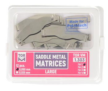 Saddle Metal Matrices flat 0,050 mm (12 pcs.) large (1.303) - TOR VM