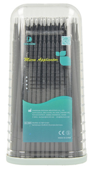 Microapplicator brushes (100 pcs box) black, extra-thin, extended