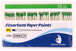Sączki papierowe Sure-Endo Greater Taper 0.04-4% , 0.06-6% , (op. 100 szt.) 35/04