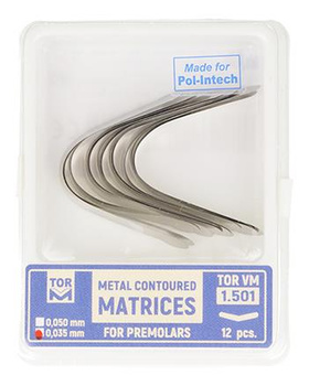 Matryce profilowane do przedtrzonowców 0,035 mm (op. 12 szt.) bez krawędzi (1.501) szer. 5 mm - TOR VM